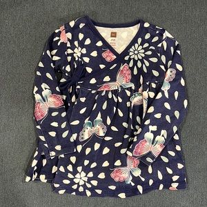 Tea Collection butterfly print wrap dress. Size 18-24 mos.